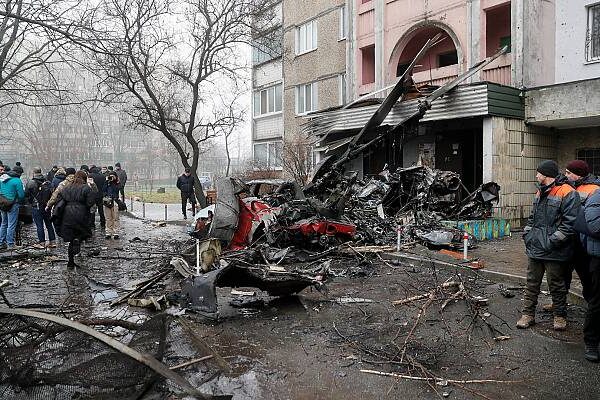 En Kiev un helicóptero se estrello y falleció el ministro del Interior