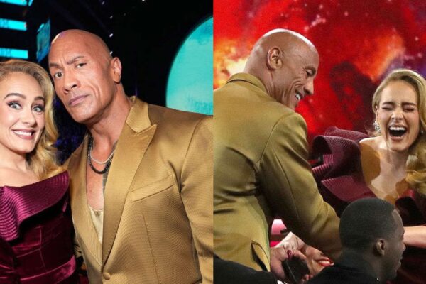 Adele cumplió su sueño de conocer a La Roca en persona