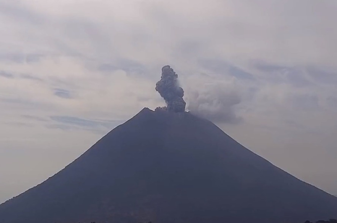 El volcán ha estado activo