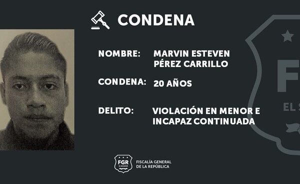 Marvin Esteven Pérez condenado a 20 años de cárcel