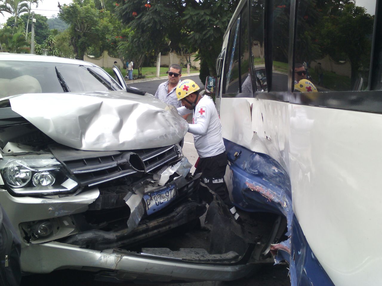 Accidente de tránsito en Santa Tecla