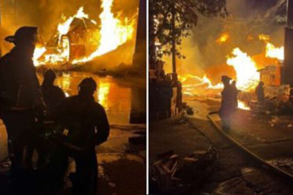 Incendio en mercado de México