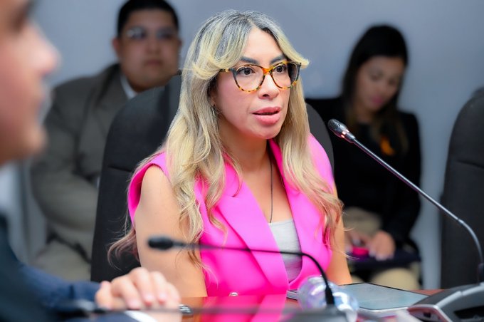 La presidenta de la CCR junto a la directora financiera expusieron las principales proyecciones de la institución con el presupuesto 2024.