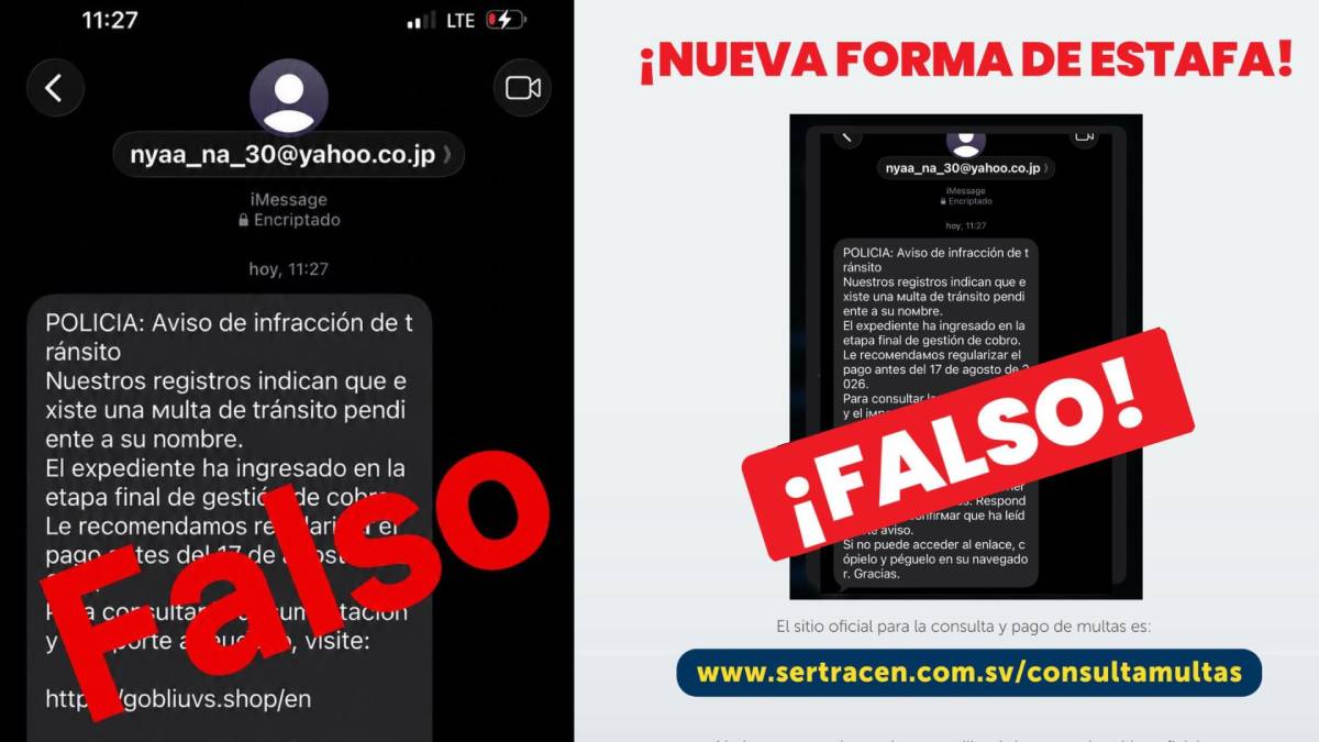 MOP alerta sobre estafa con mensajes falsos de supuestas multas de tránsito