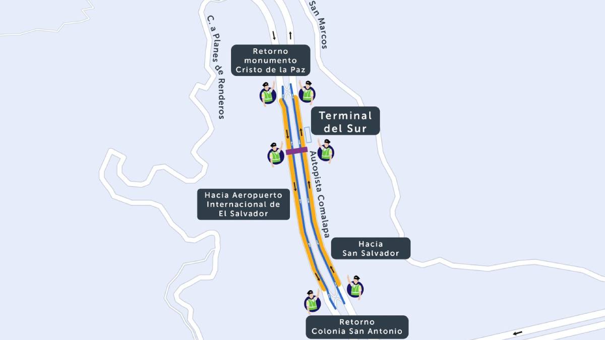 Esta noche inicia circulación controlada frente a la terminal del Sur