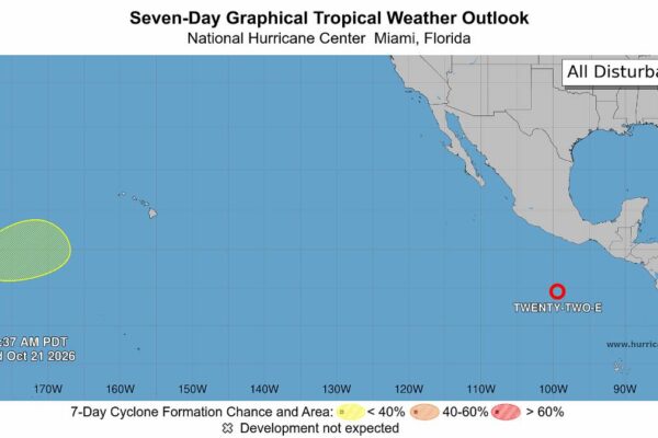 MARN descarta influencia de la depresión tropical 22-E en El Salvador