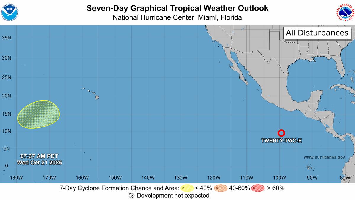 MARN descarta influencia de la depresión tropical 22-E en El Salvador