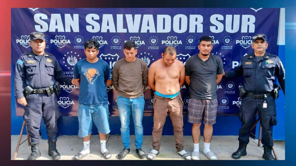 PNC arresta a cuatro hombres tras pelea durante un baile en San Salvador Sur