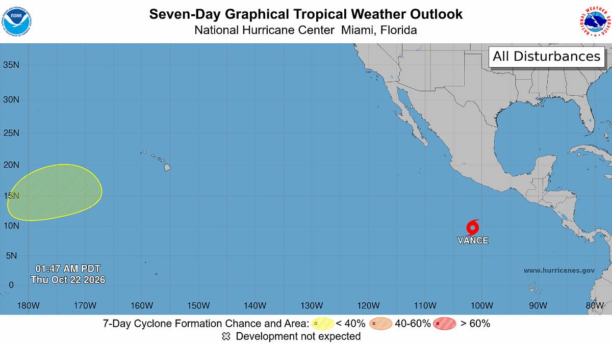 Tormenta Vance se desplaza sin influencia en el clima del país, según MARN