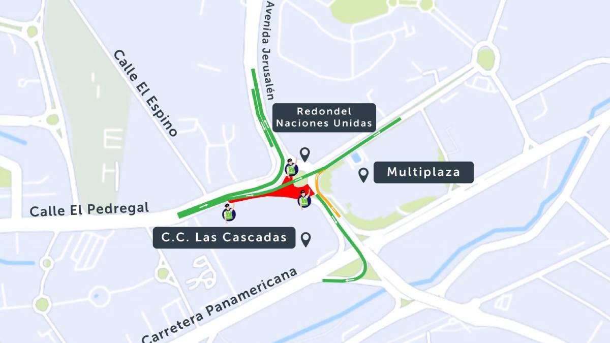 VMT anuncia nuevo cierre en el redondel Naciones Unidas este lunes